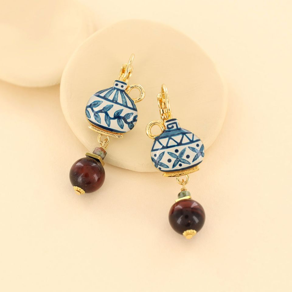 Taratata Jewellery - Double Drop Antique Vase Earrings