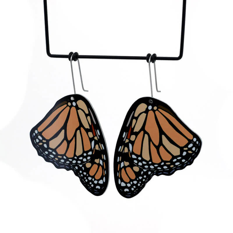 Nectar - Monarch Butterly Shepards Hook Earrings (small)