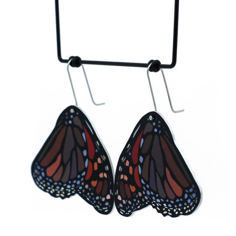 Pollen - Monarch Butterly Shepards Hook Earrings