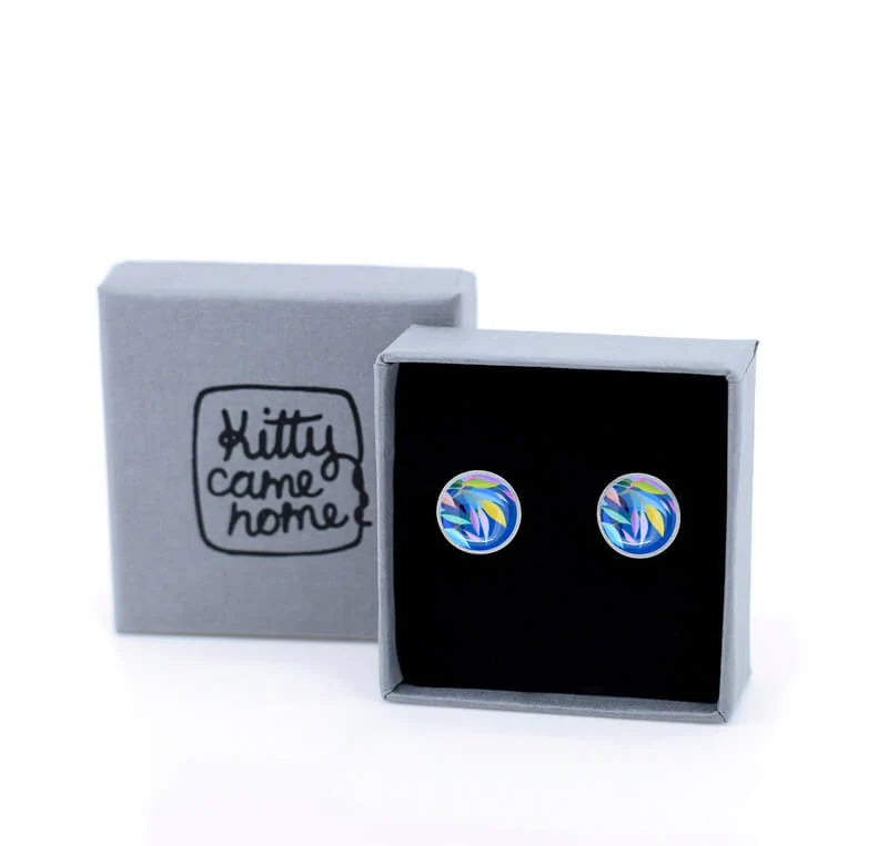 Evening Leaves Domed Studs