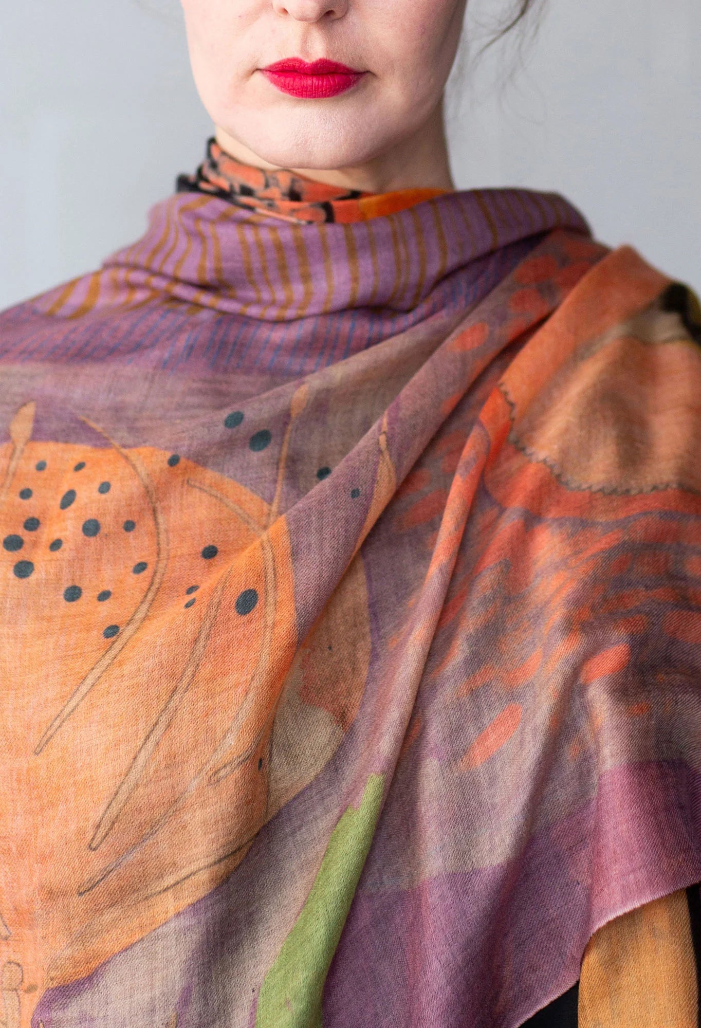 Dana Kinter Cashmere Wool Scarf - The Fluttering of Birds