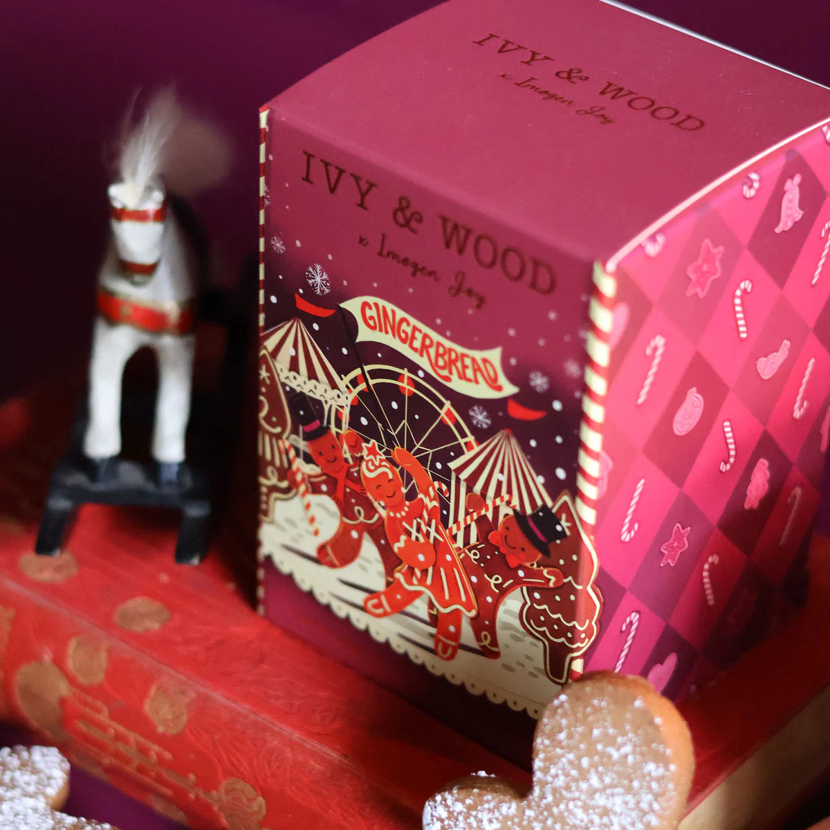 Ivy and Wood Gingerbread Christmas Candle