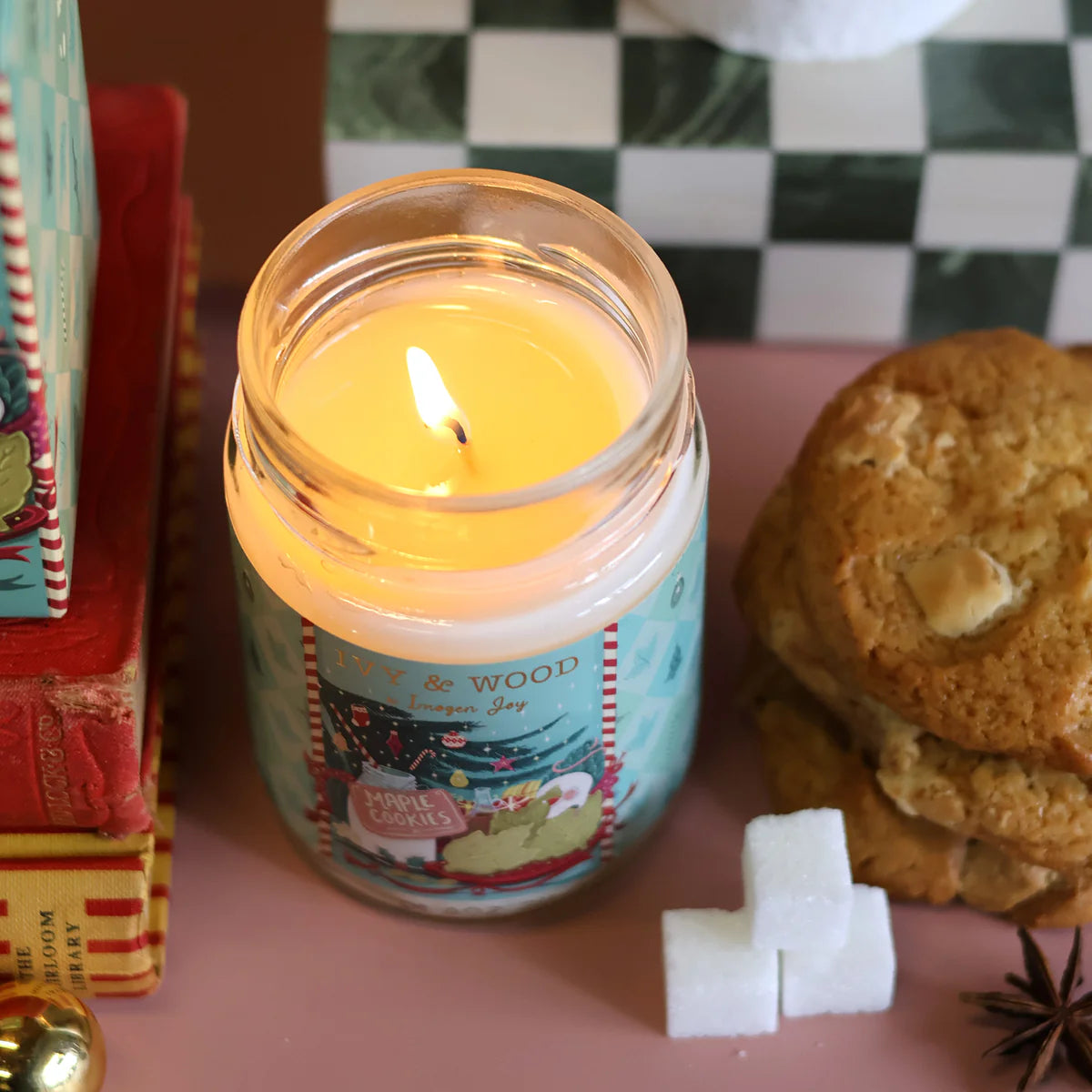 Ivy and Wood Maple Cookies Christmas Candle