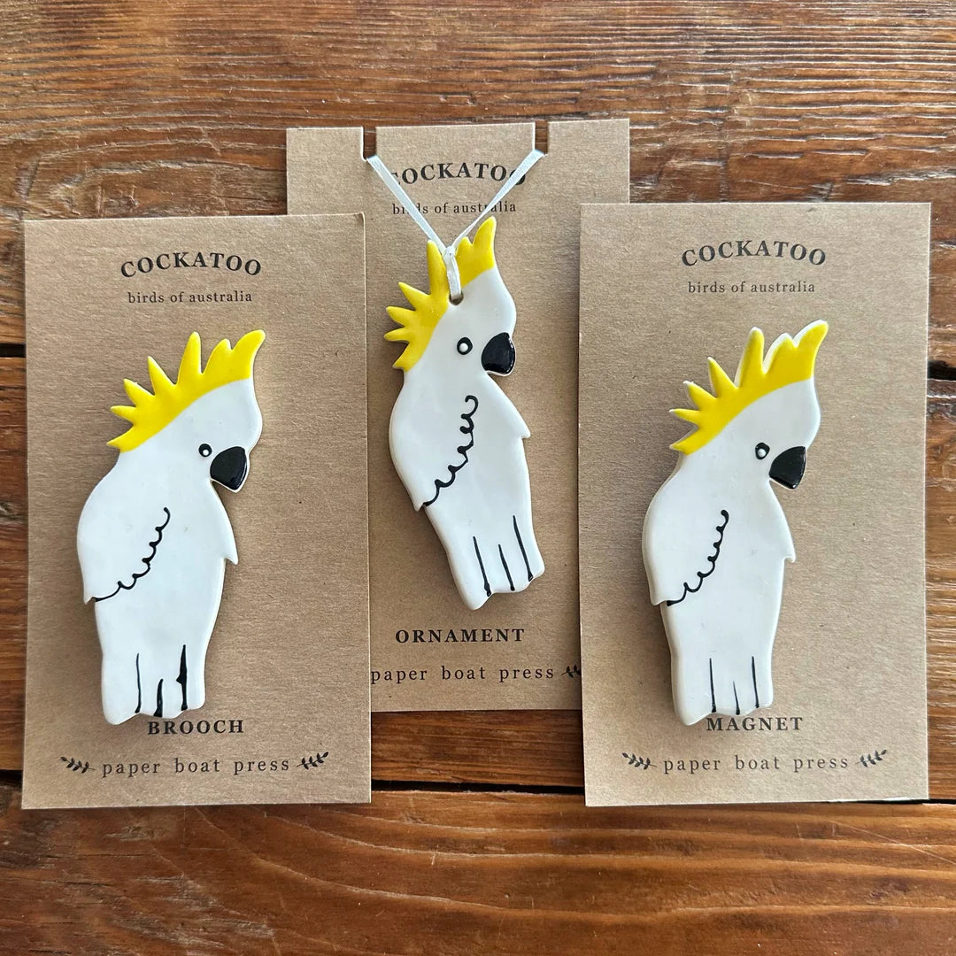 Paper Boat Press Ceramic Cockatoo