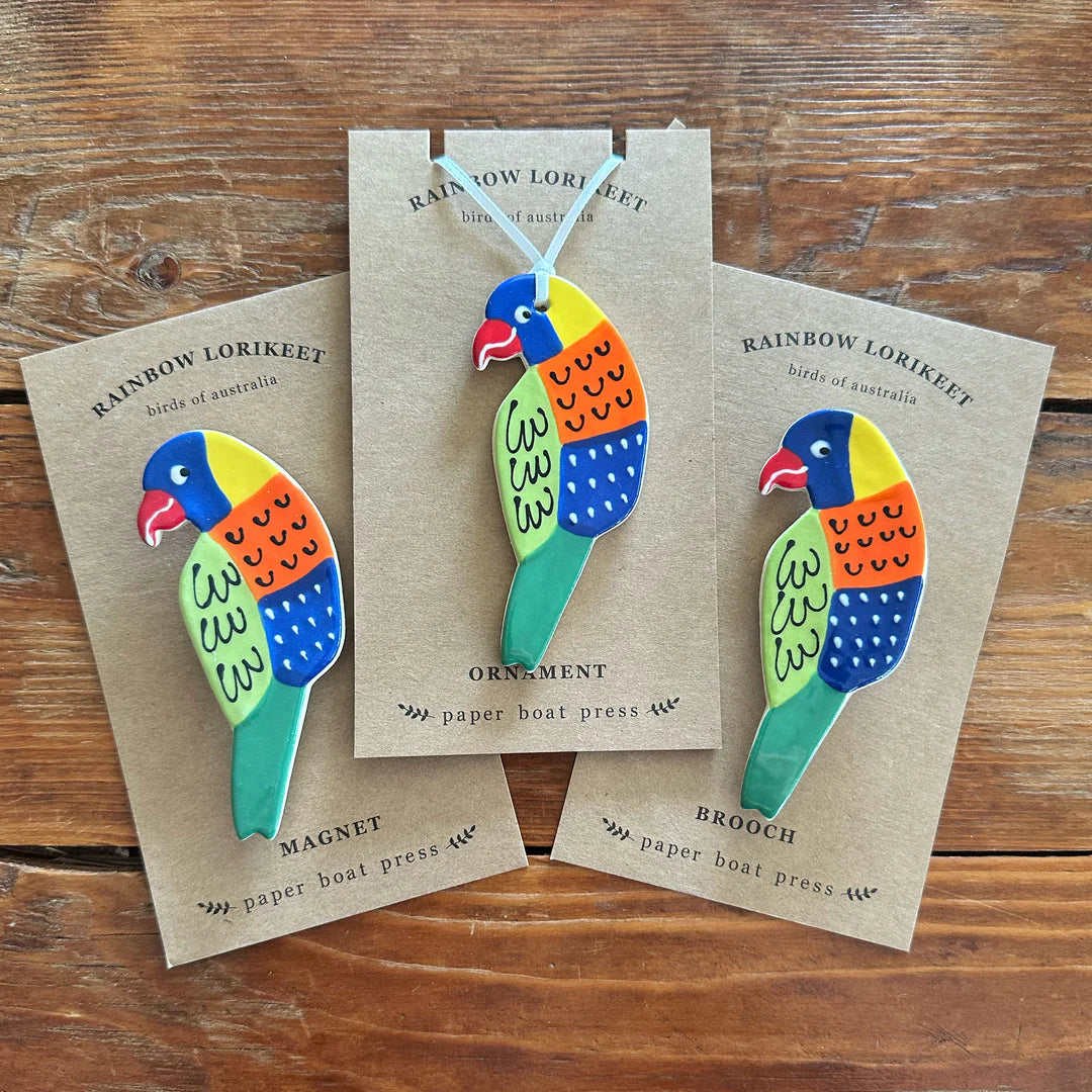 Paper Boat Press Ceramic Rainbow Lorikeet