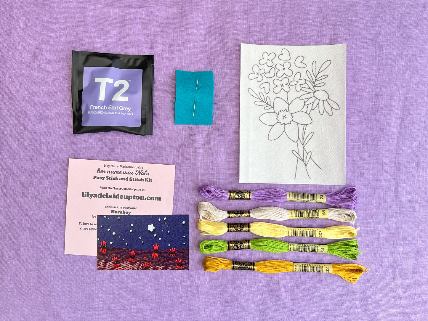 Lily Upton x her name was Nola Stick and Stitch Kit