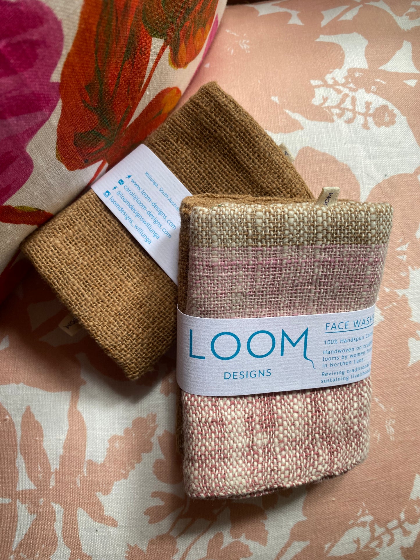 Loom Cotton Face Washers - 2 pack