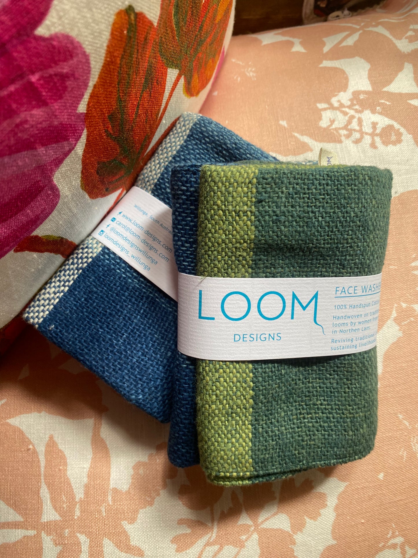 Loom Cotton Face Washers - 2 pack