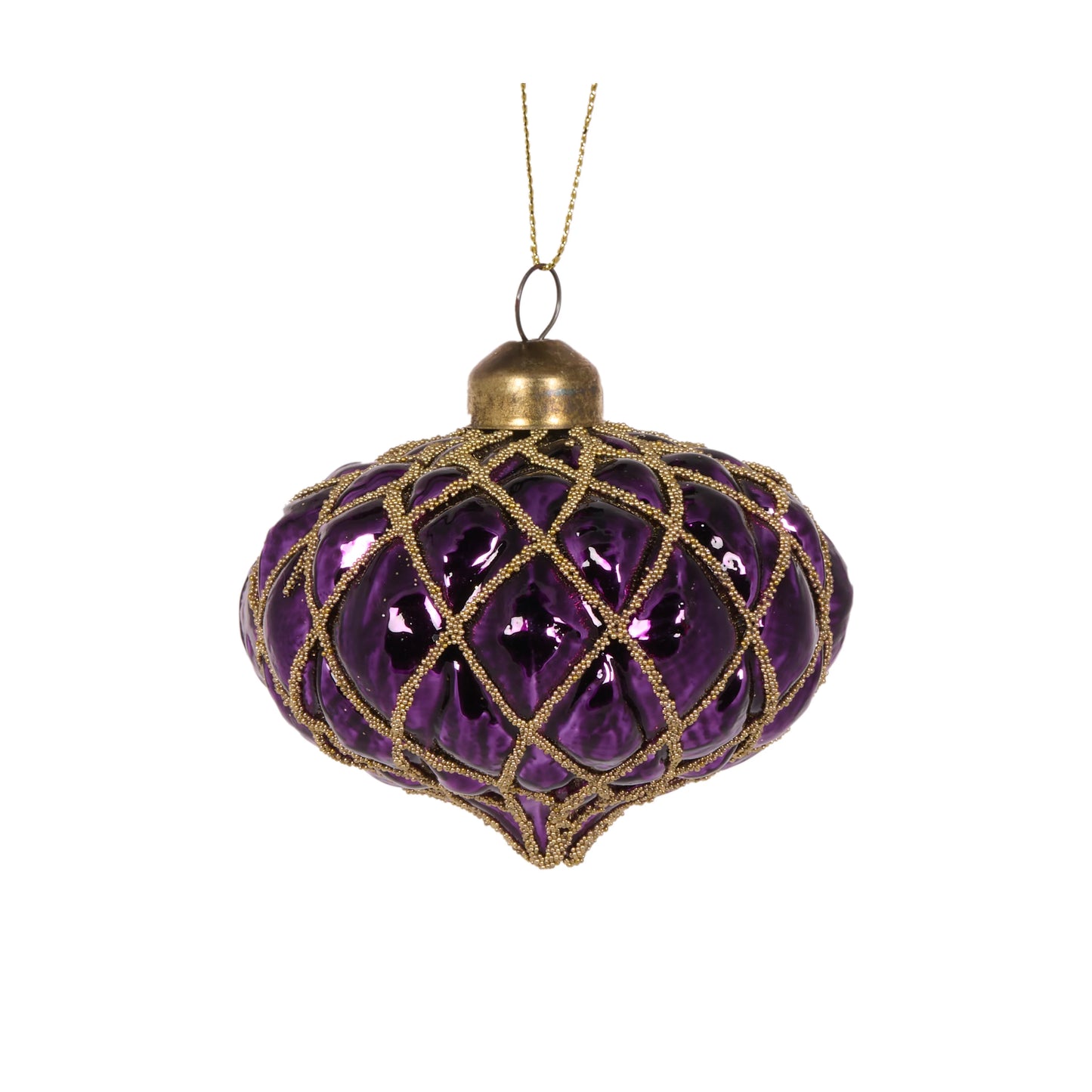 Purple Quilted Onion Decoration