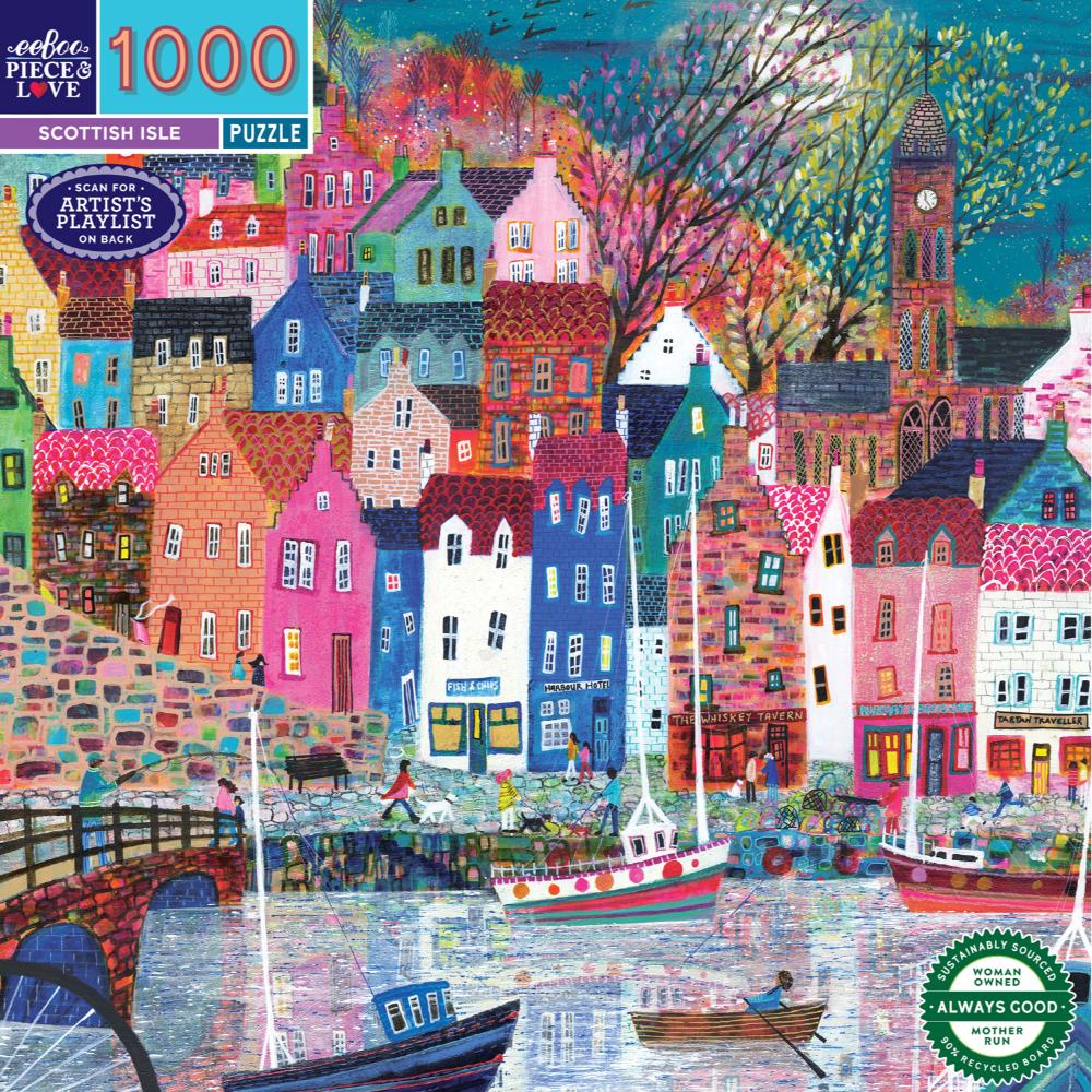 Eeboo 1000 piece puzzle - Scottish Isle