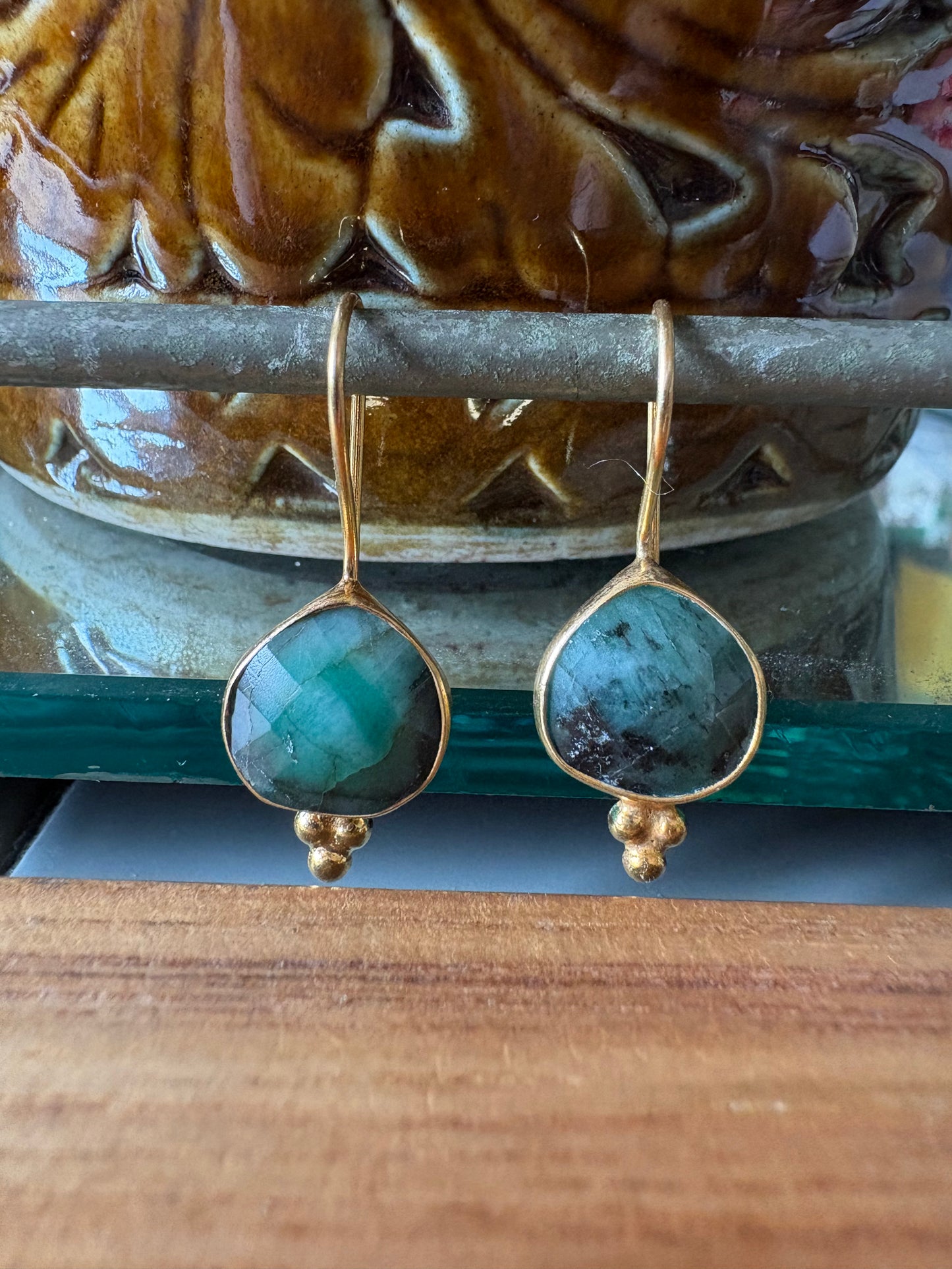 Ayla Emerald Earrings
