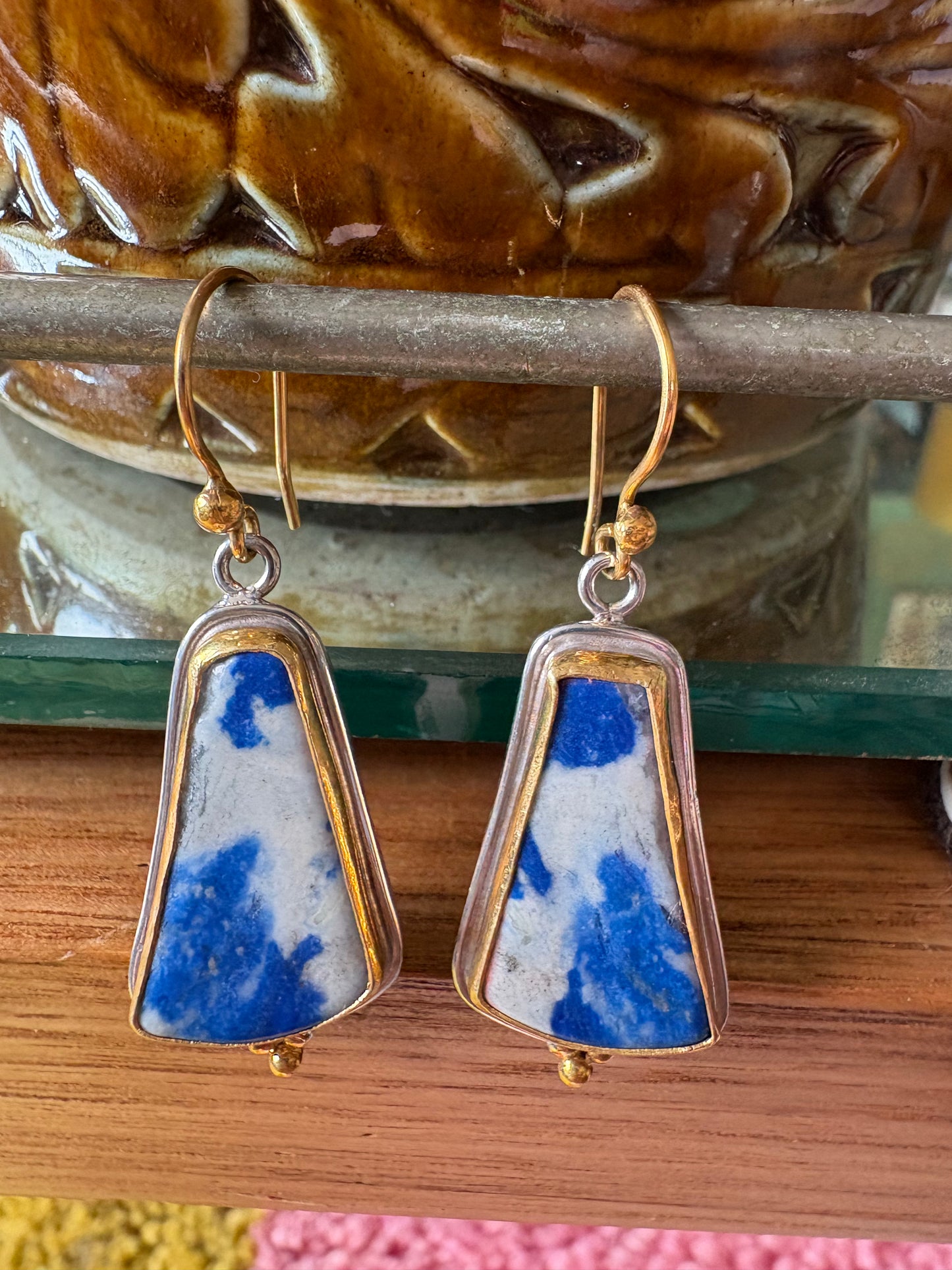 Large Lapis Lazuli Drop Earrings