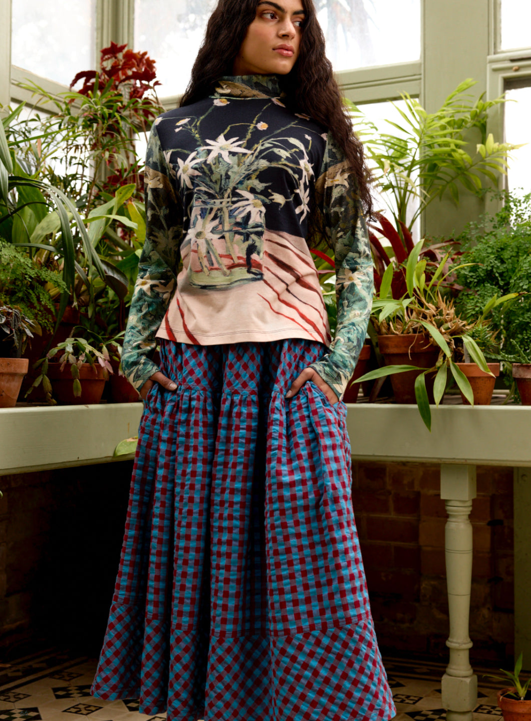 Nancybird Leni Skirt - Dusk Check