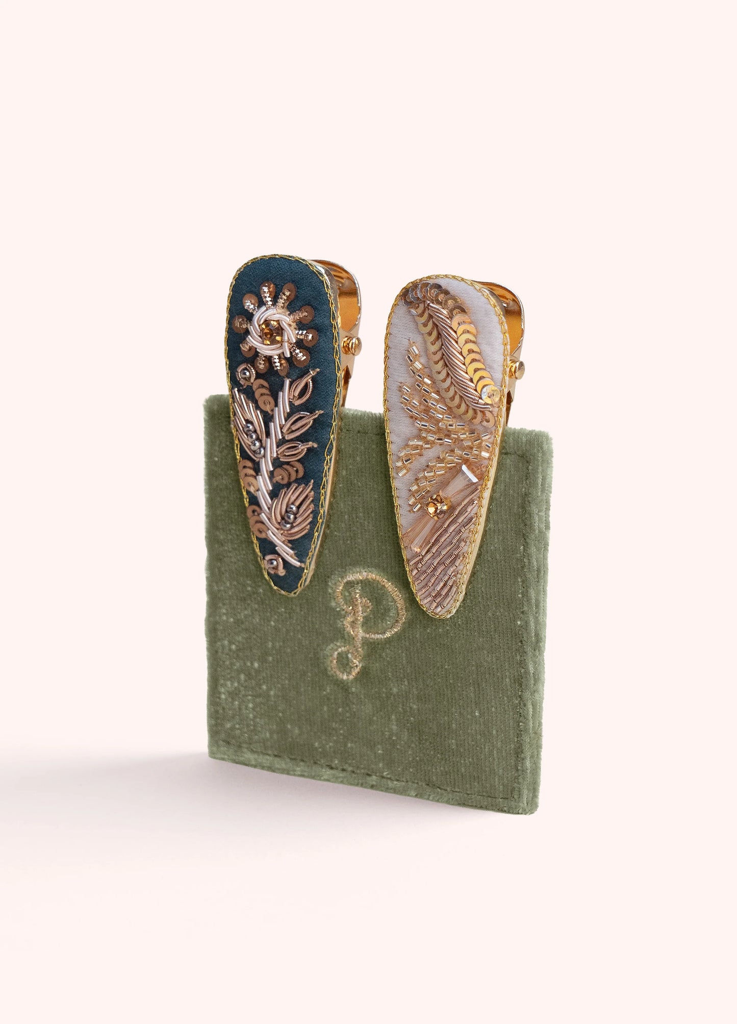 POWDER Hair Clips - Dainty Flower and Angel Wing
