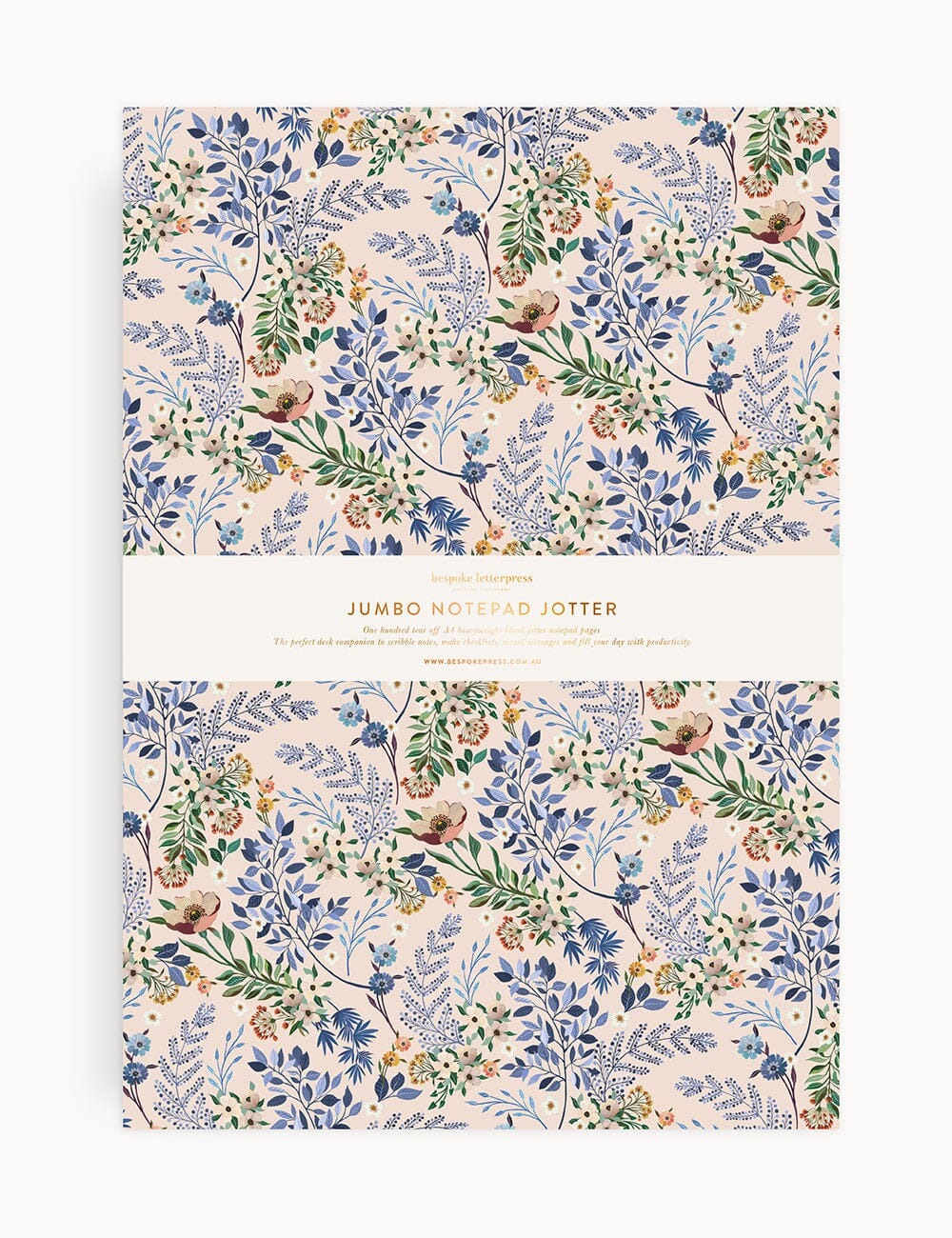 Bespoke Letterpress - Bluebuds Notepad Jumbo Jotter