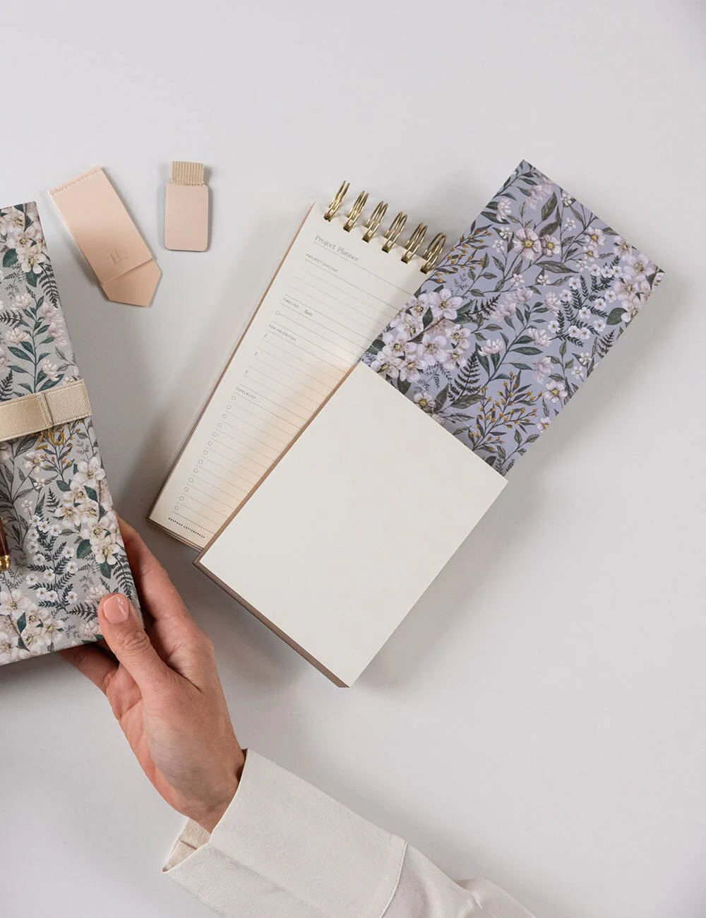 Bespoke Letterpress - Ivory Garden Notepad Mini Jotter