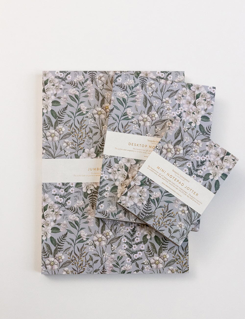 Bespoke Letterpress - Ivory Garden Notepad Mini Jotter