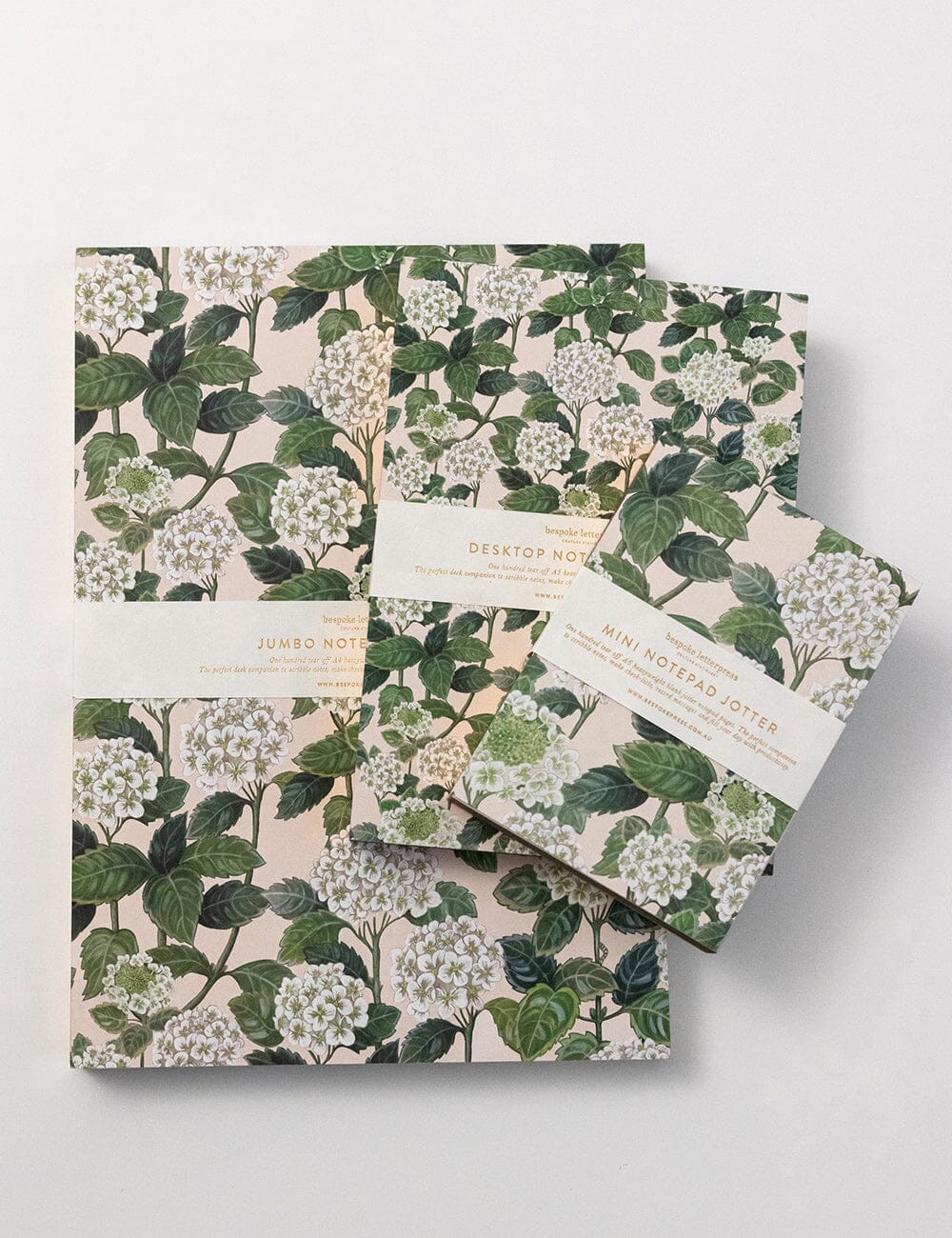 Bespoke Letterpress - Hydrangea Notepad Mini Jotter