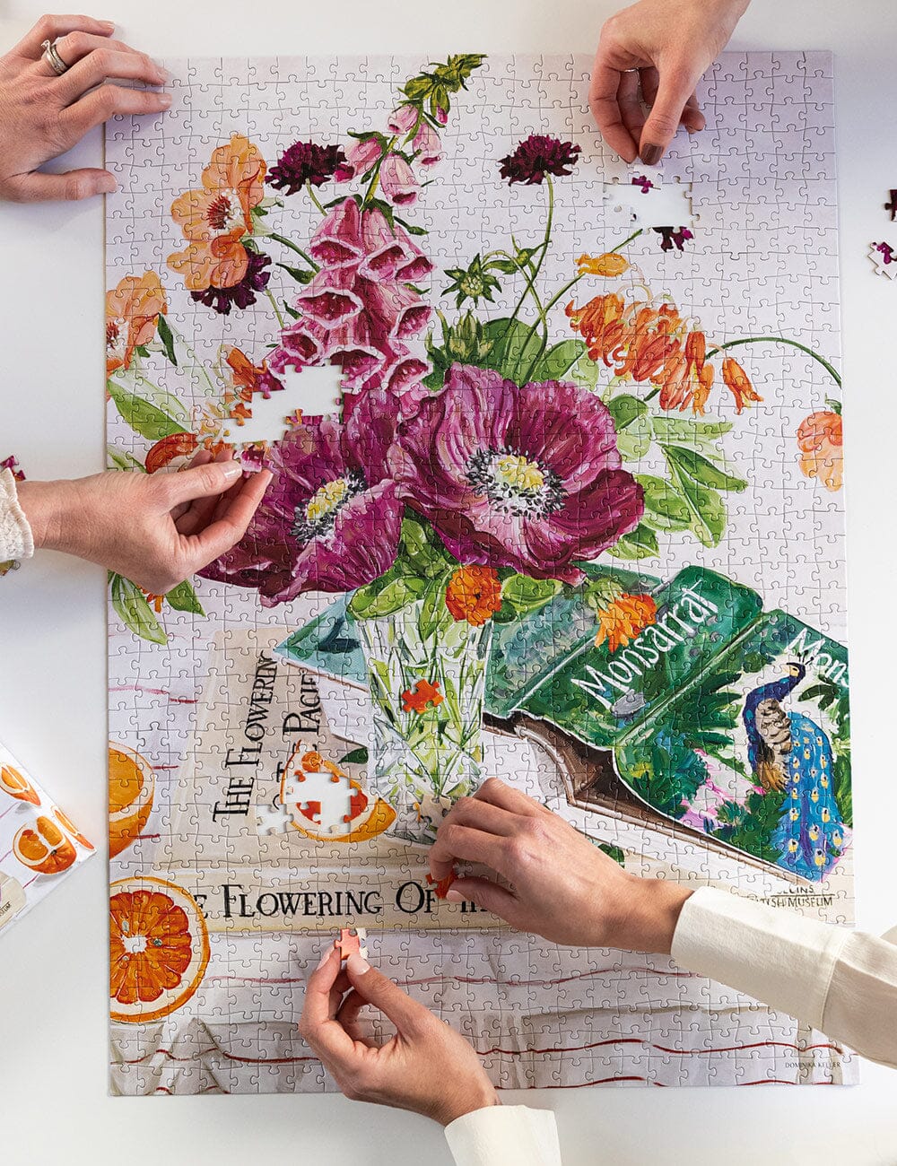 Bespoke 1000 Piece Jigsaw Puzzle - Poppies and Foxglove