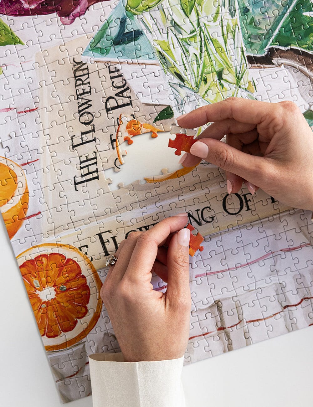 Bespoke 1000 Piece Jigsaw Puzzle - Poppies and Foxglove