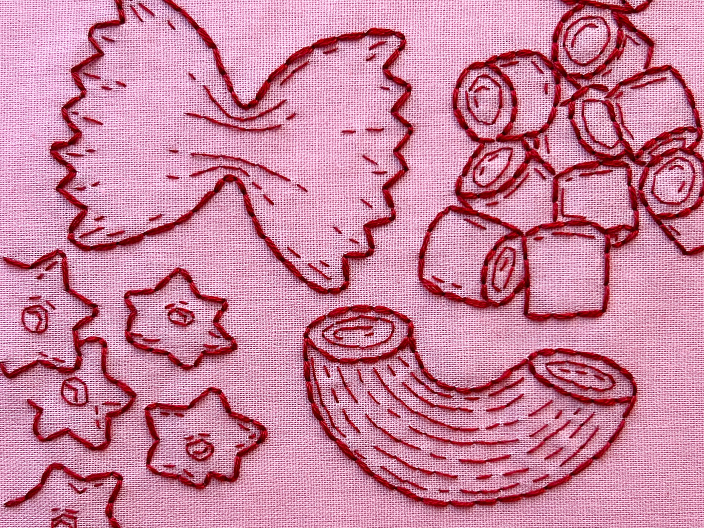 Lily Upton Pasta Shapes Stick and Stitch - Various Colours