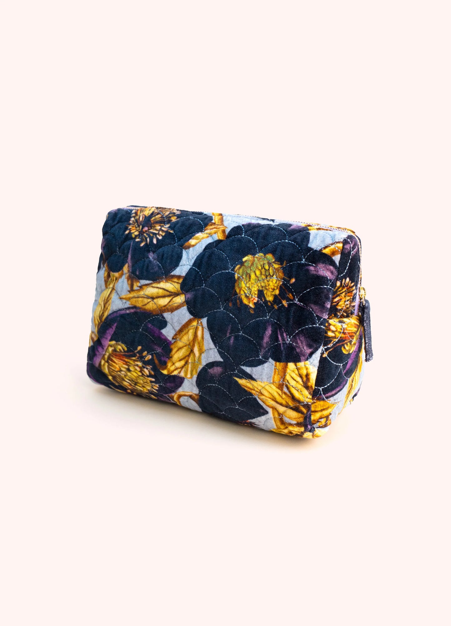 POWDER Quilted Velvet Hellebore Wash Bag