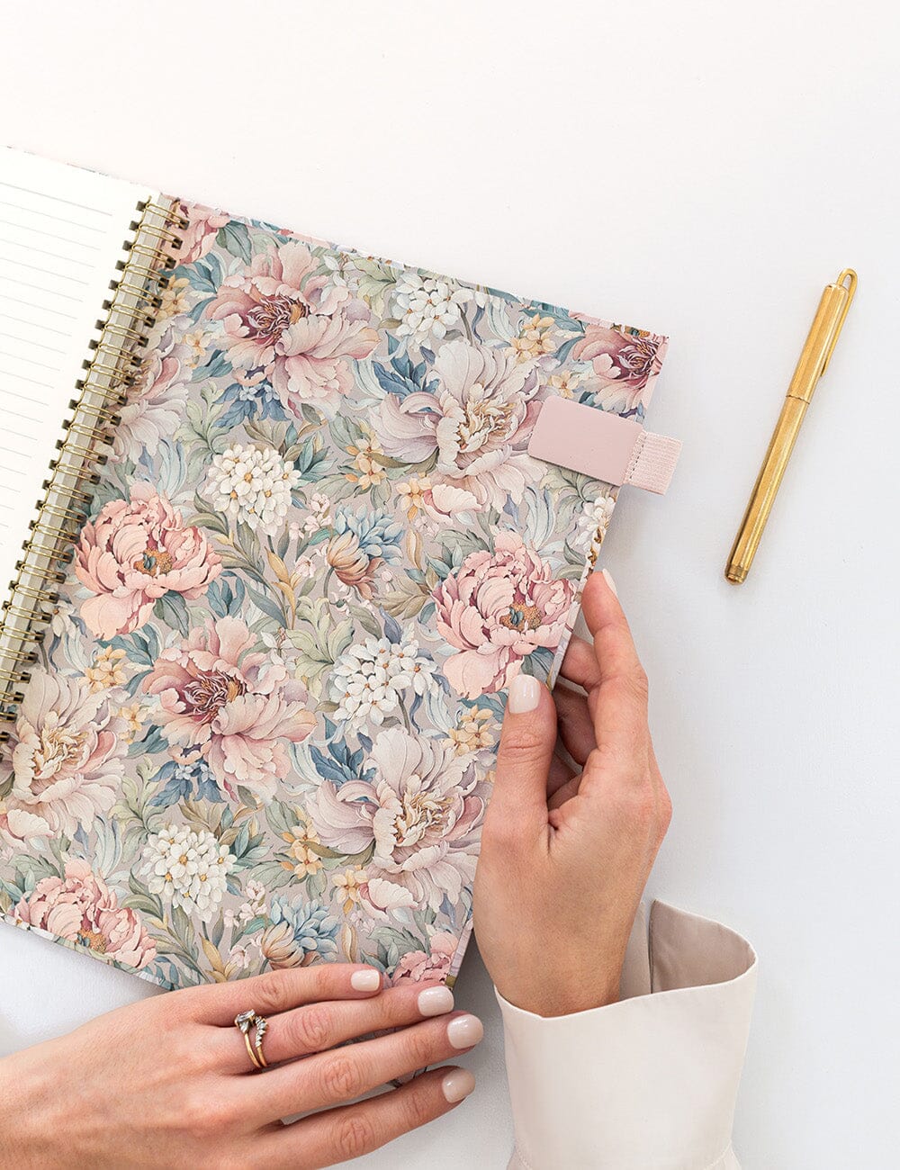 Ringbound A4 Notebook - Regency Blooms