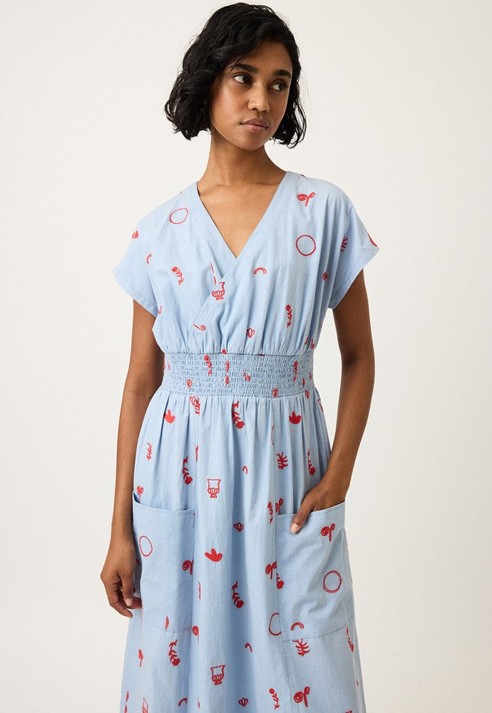 Nancybird Hana Wrap Dress - Motif Embroidery