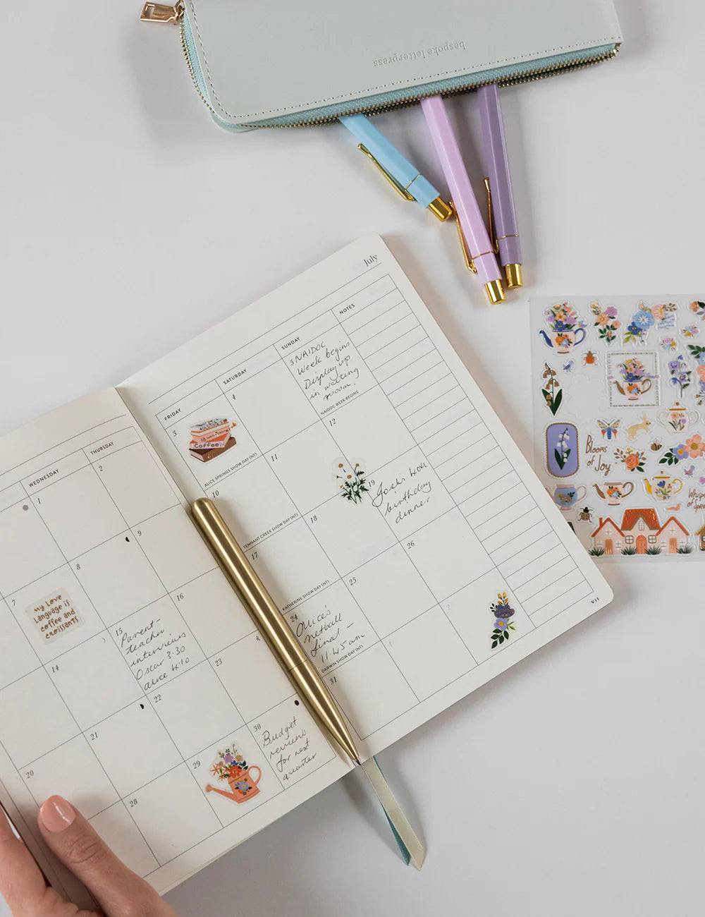 Bespoke Letterpress - Blushing Spring Sticker Sheet