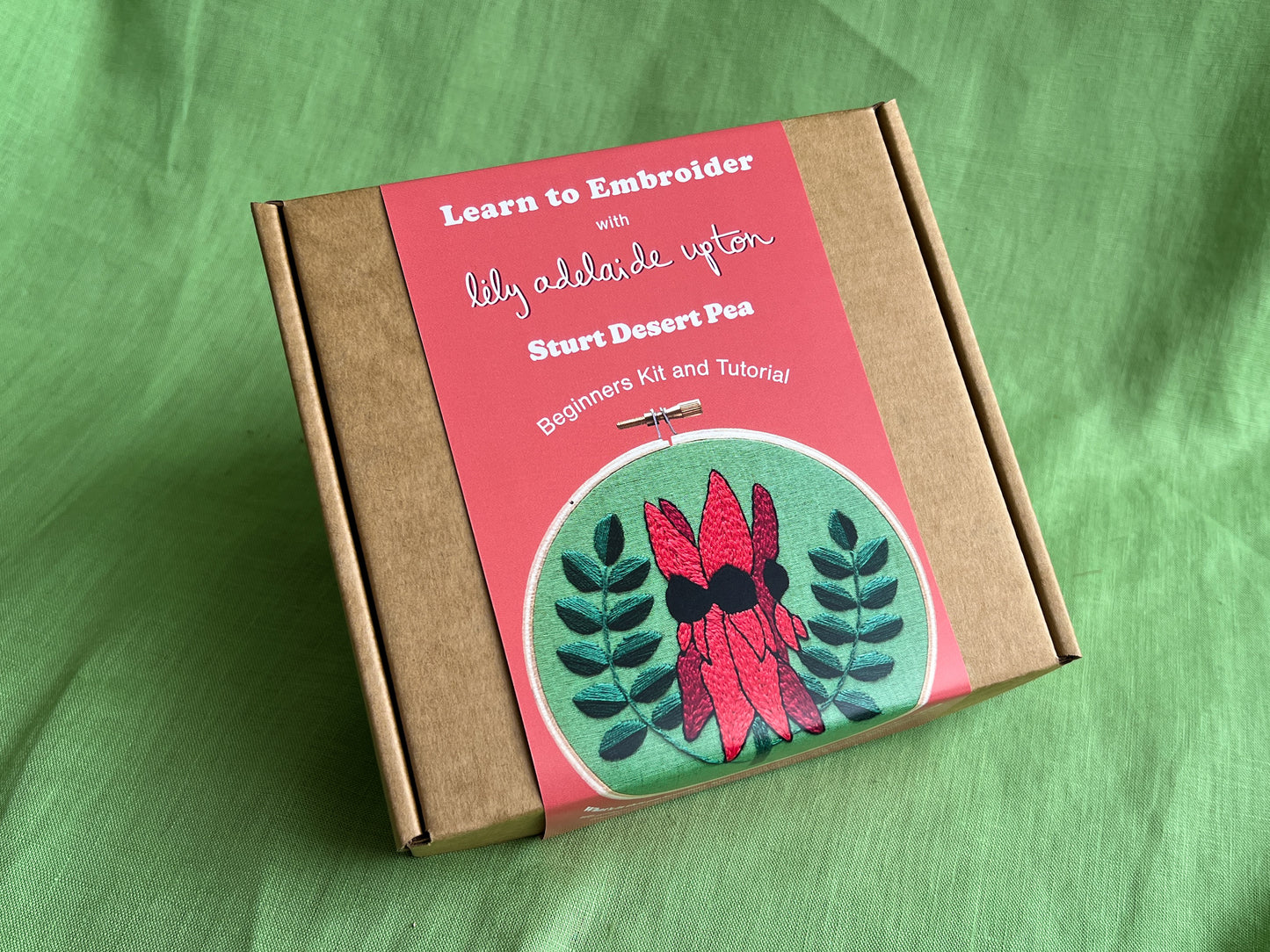 Lily Upton Sturt Desert Pea Mini Hoop Embroidery Kit