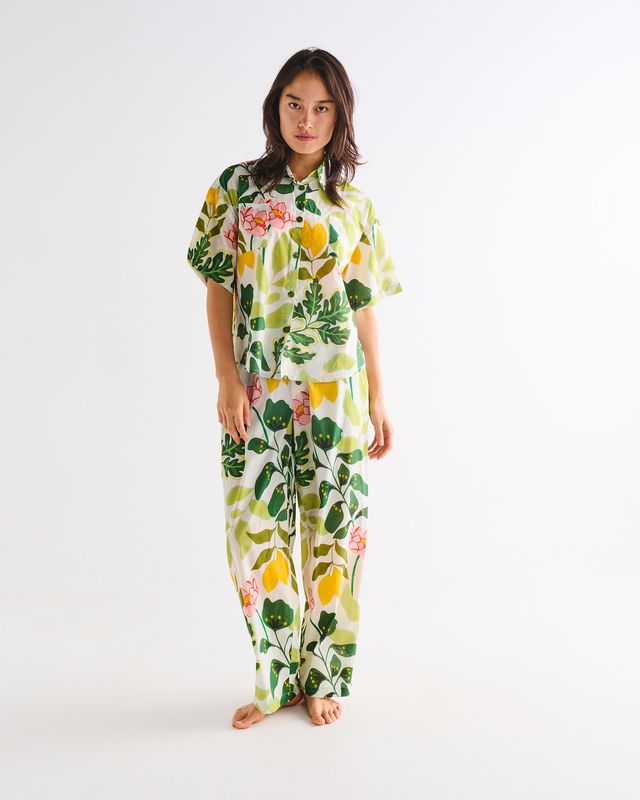 Kip and Co Adult Organic Short Sleeve and Pant Pyjama Set - Wander