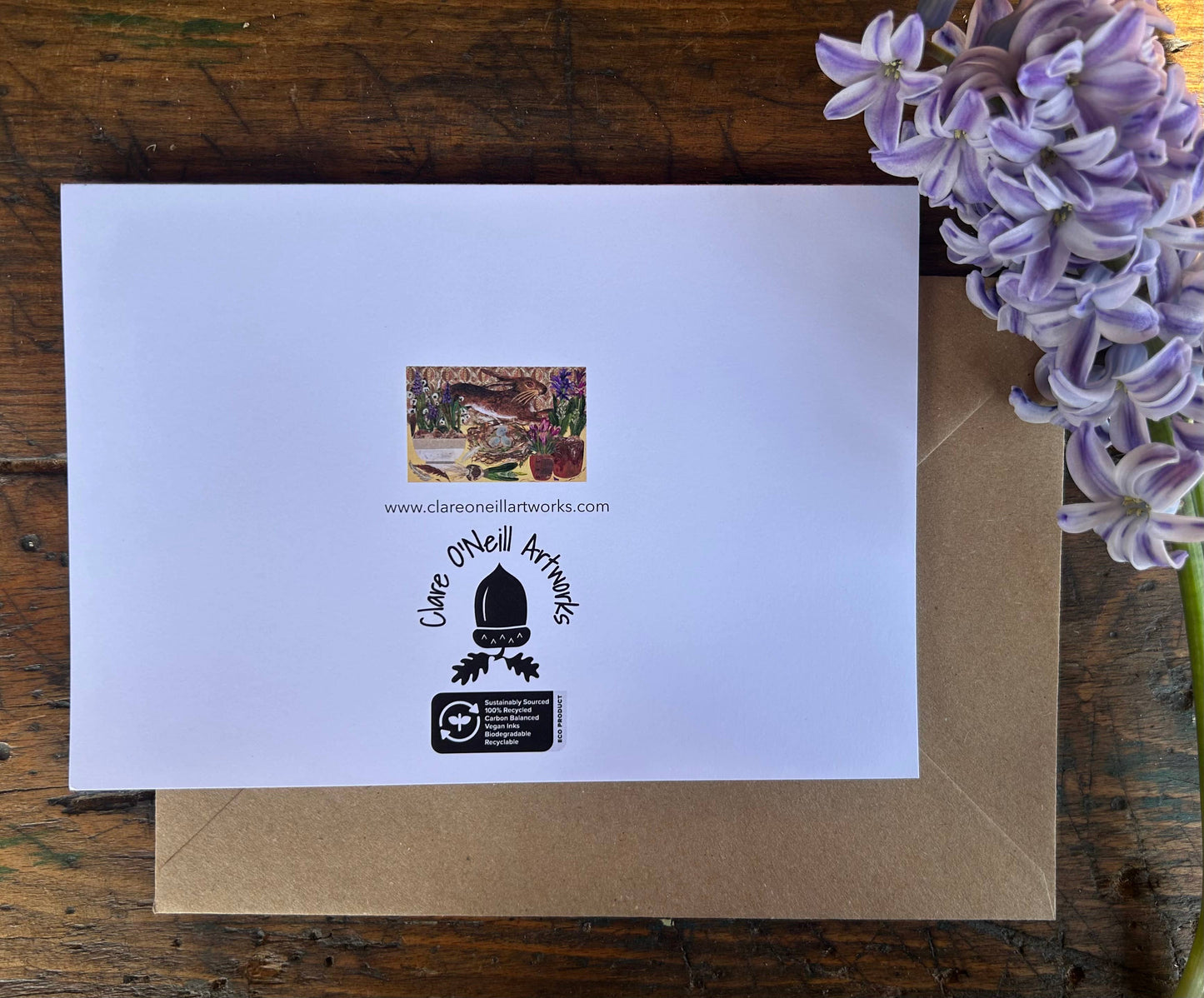 LARGE Spring table blank greeting card