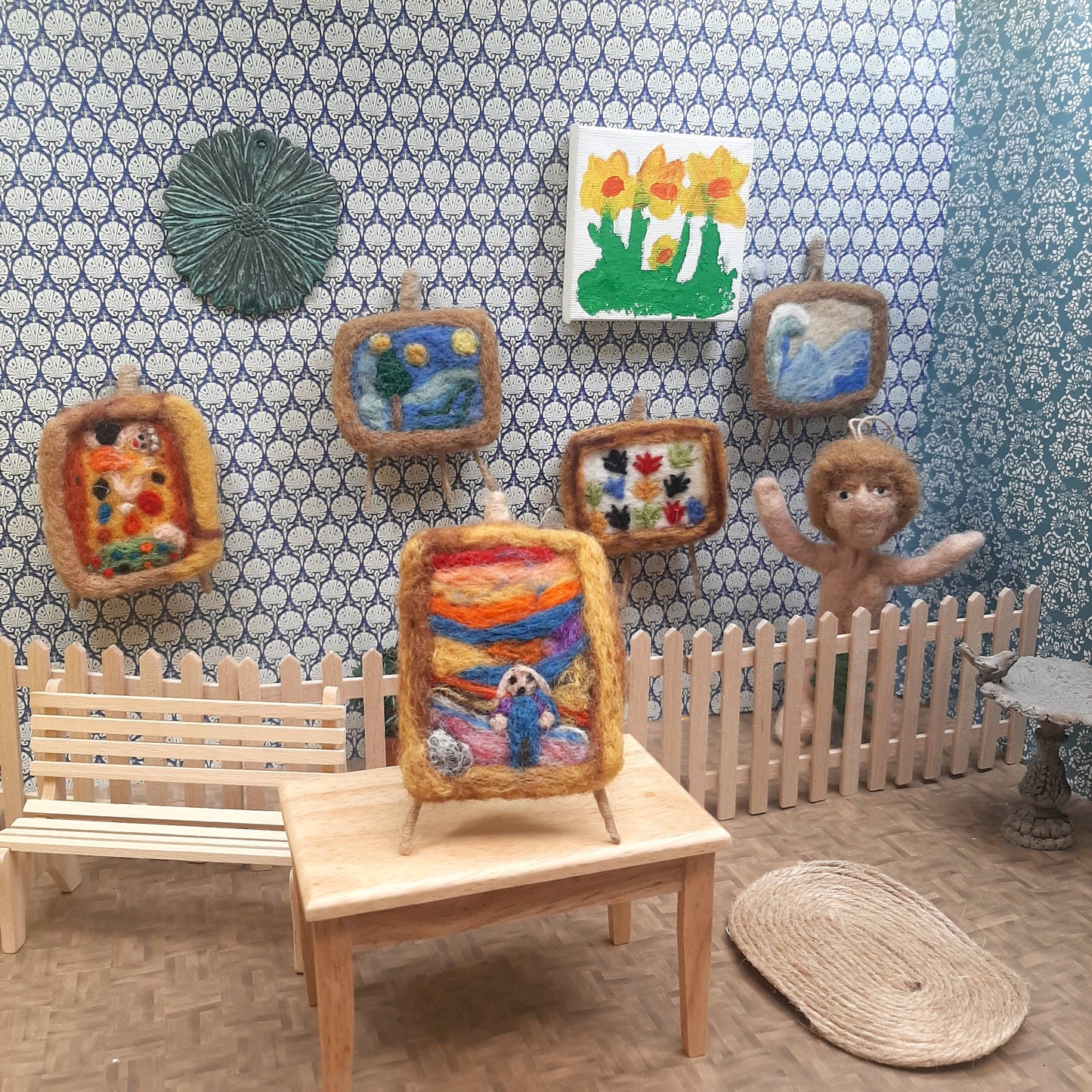 Handmade Felt Marevellous Masterpieces Art Decoration: Starry Night