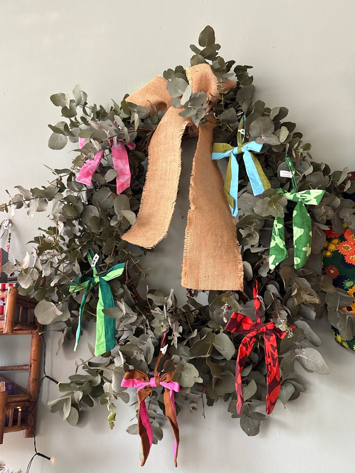 Bonnie and Neil Linen Bow Decoration Set - COLOUR MIXED
