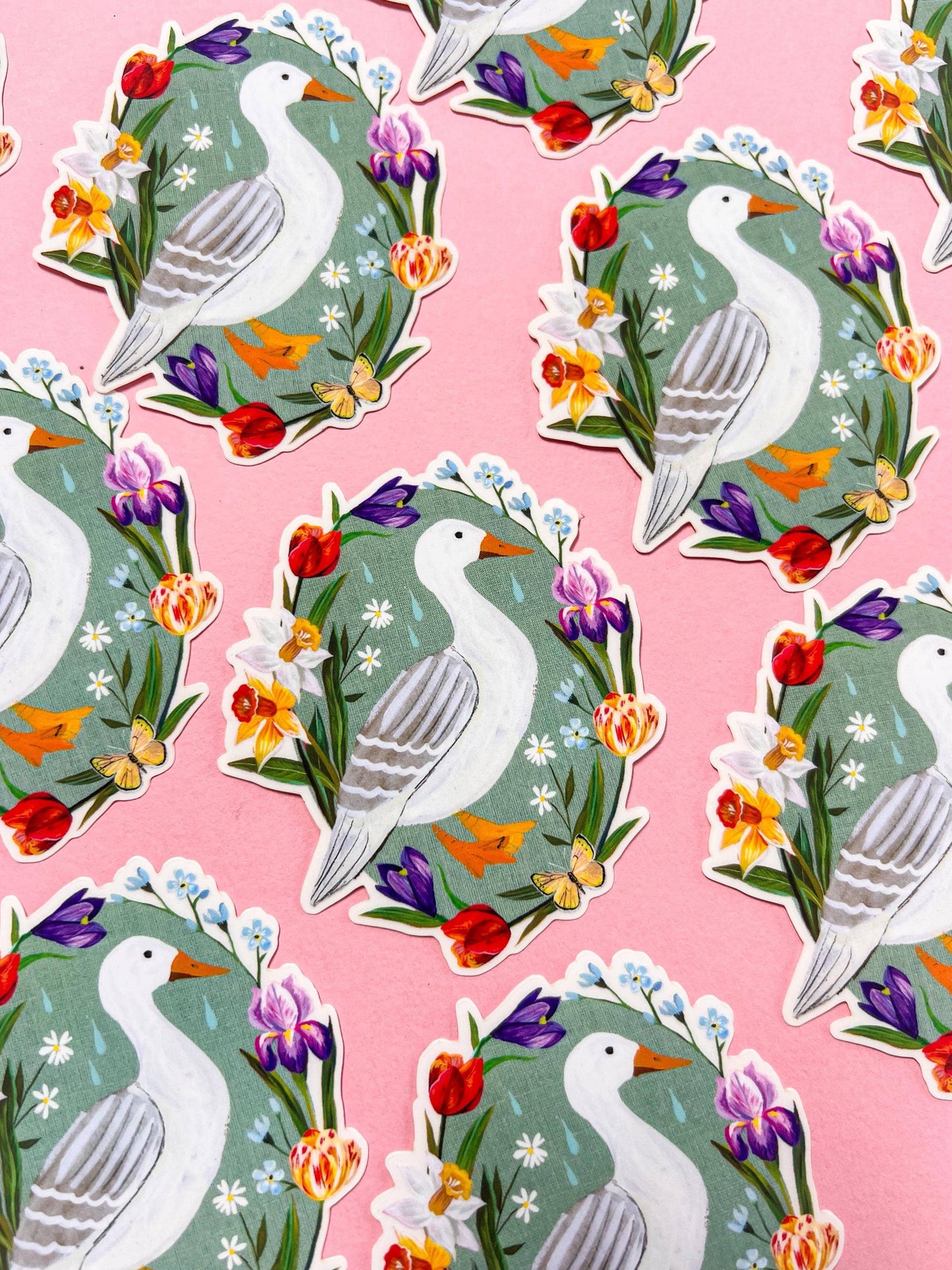 Katie Daisy ‘Spring Duck’ Clear Matte Sticker