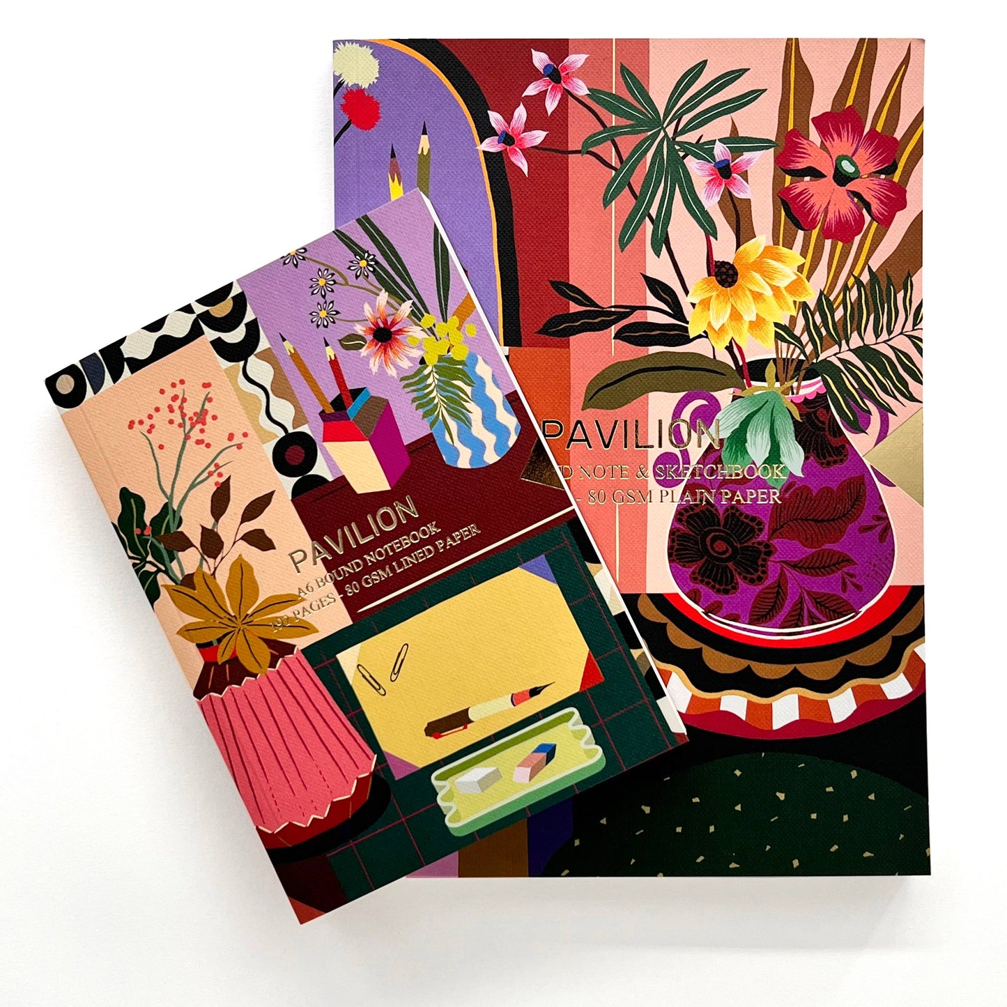 Lifestyle Botanical A5 Buckram Embossed Foiled Notebook