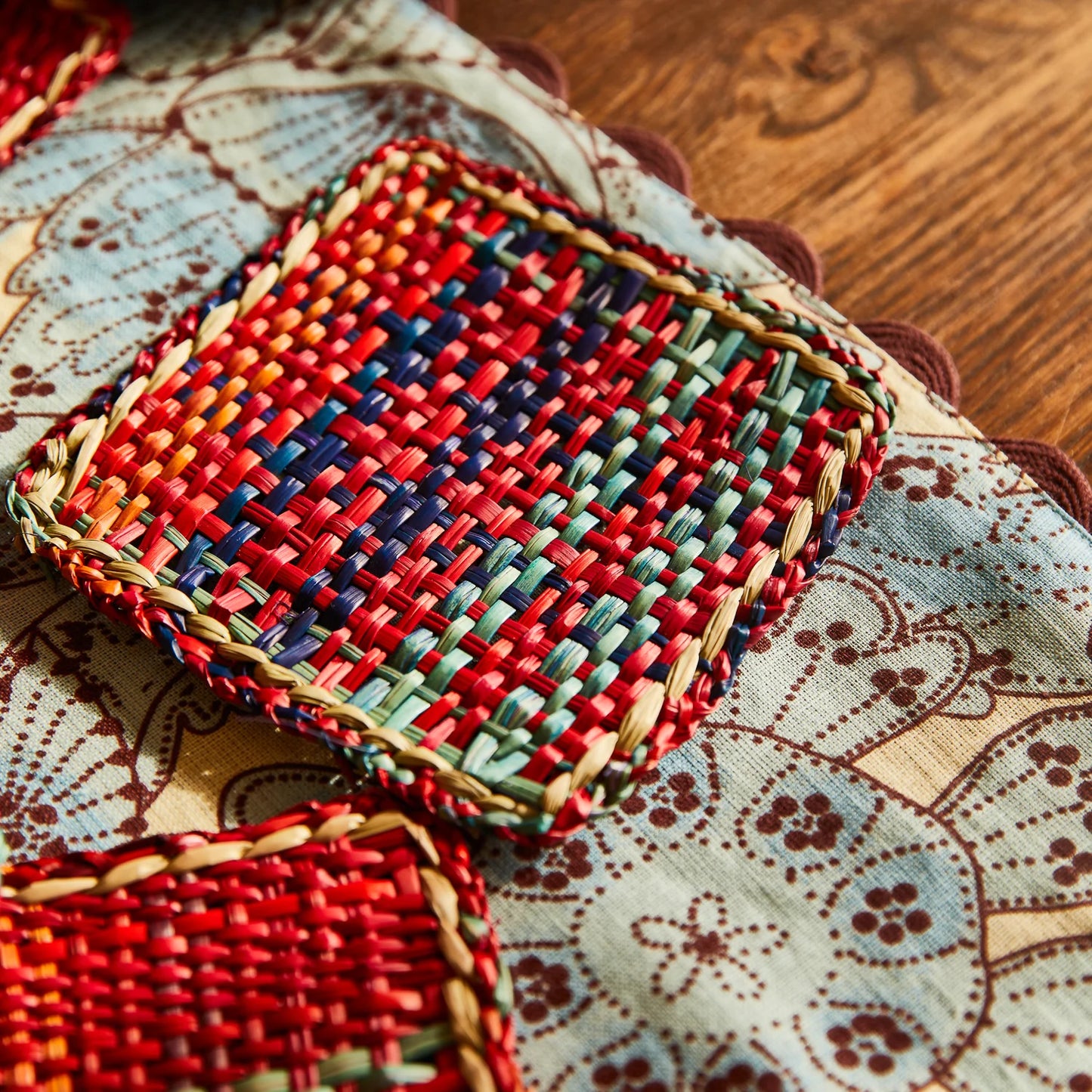 Sage and Clare Isla Coasters - Crimson