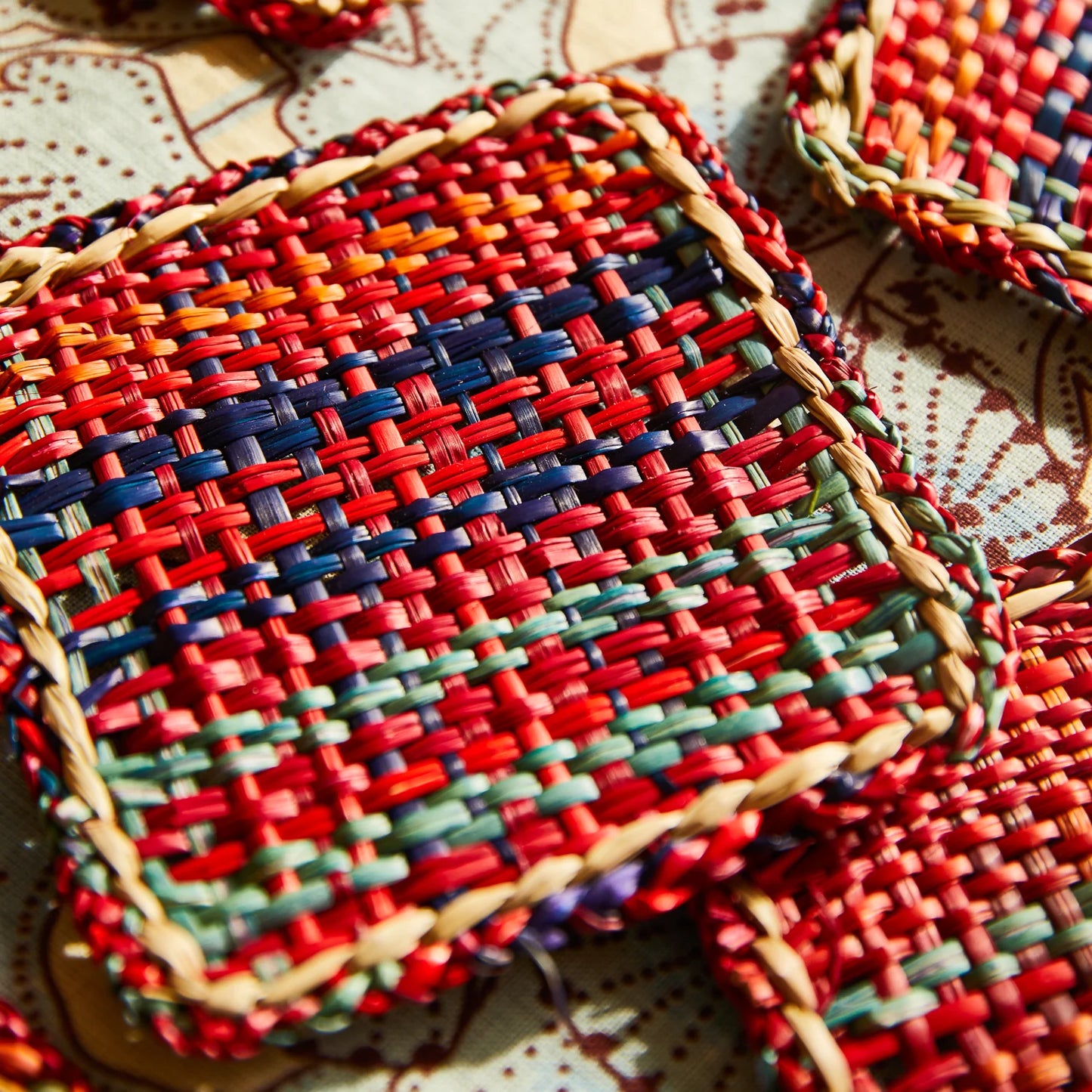 Sage and Clare Isla Coasters - Crimson