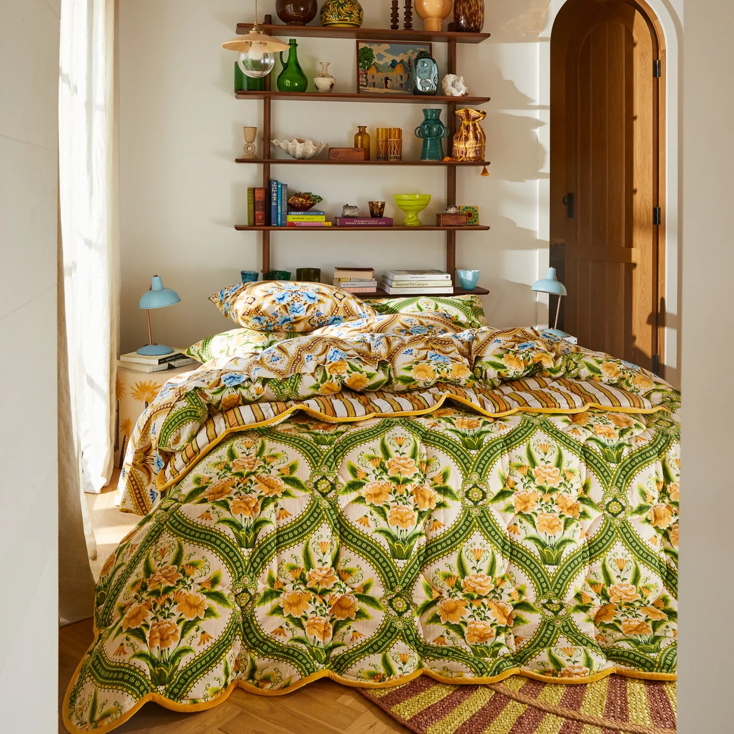 Sage x Clare - Margaret Scalloped Quilted Coverlet