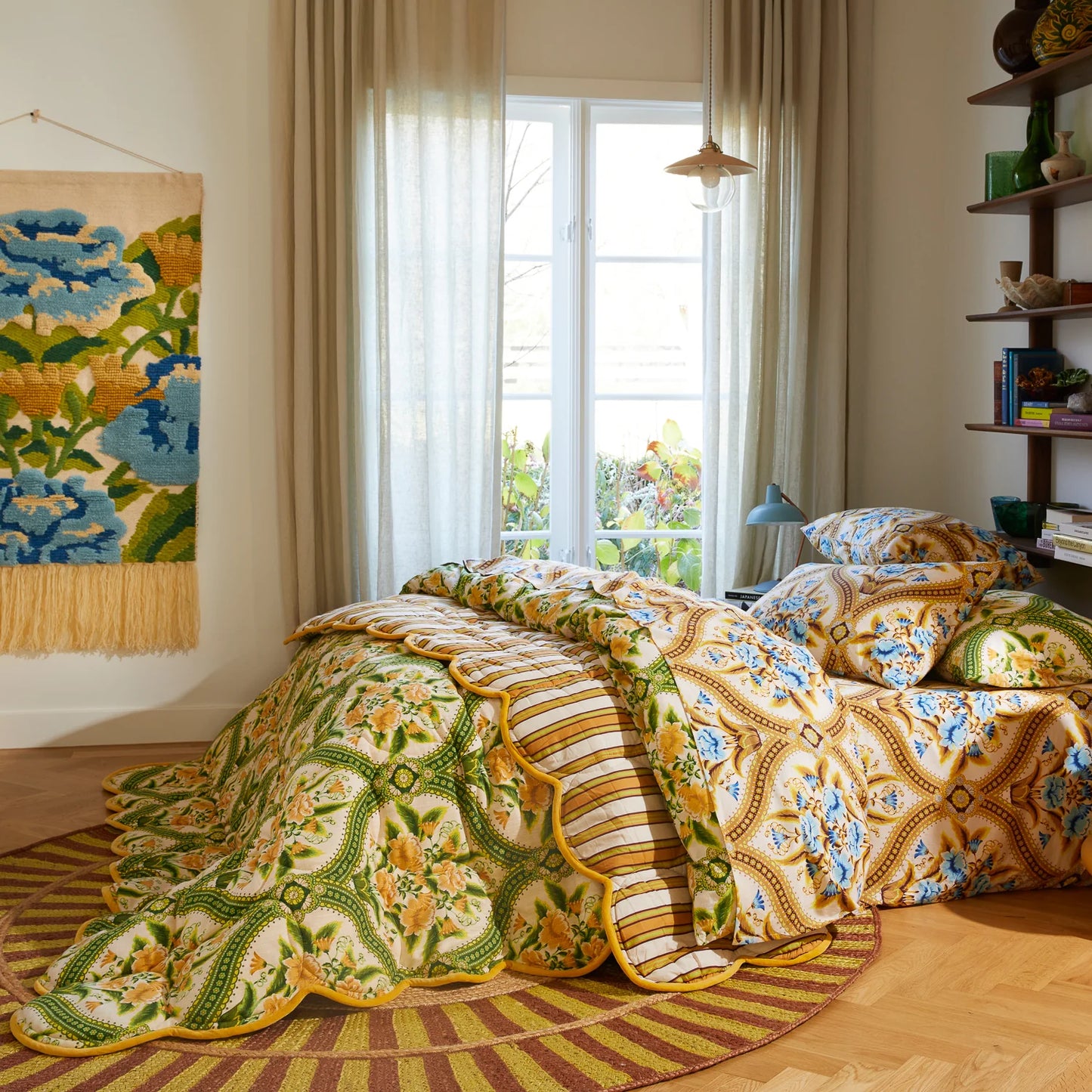 Sage x Clare - Margaret Scalloped Quilted Coverlet