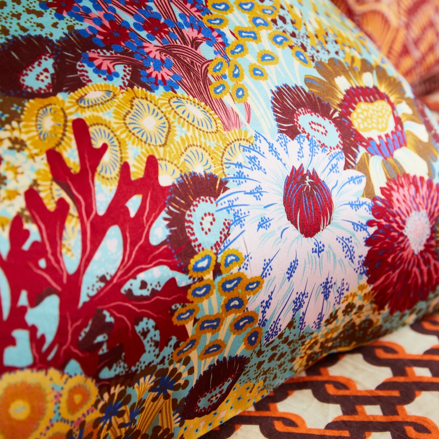 Sage and Clare Silk Pillowcase - Coralie Cerulean