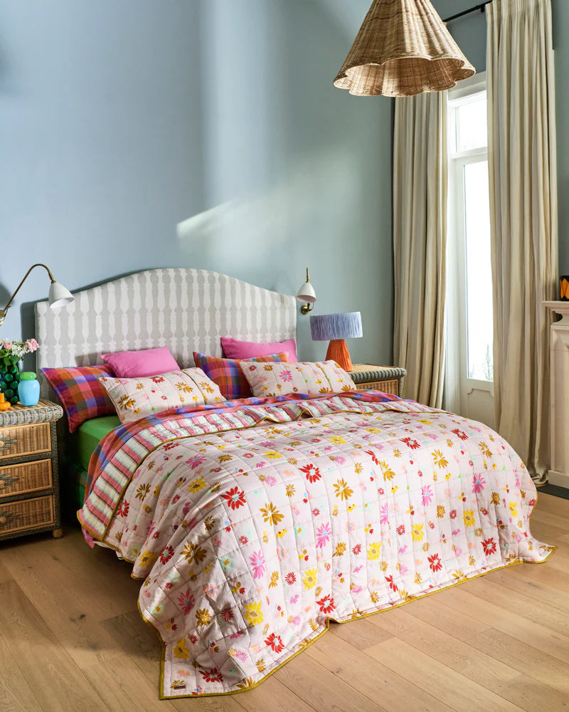 Kip and Co Linen Quilted Bedspread - Rise and Shine