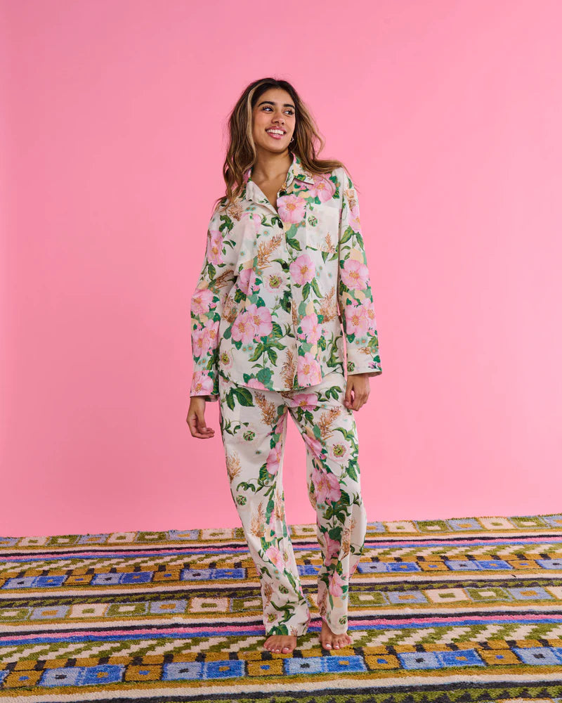 Kip and Co Long Sleeve Cotton Pjs - Sunday Stroll