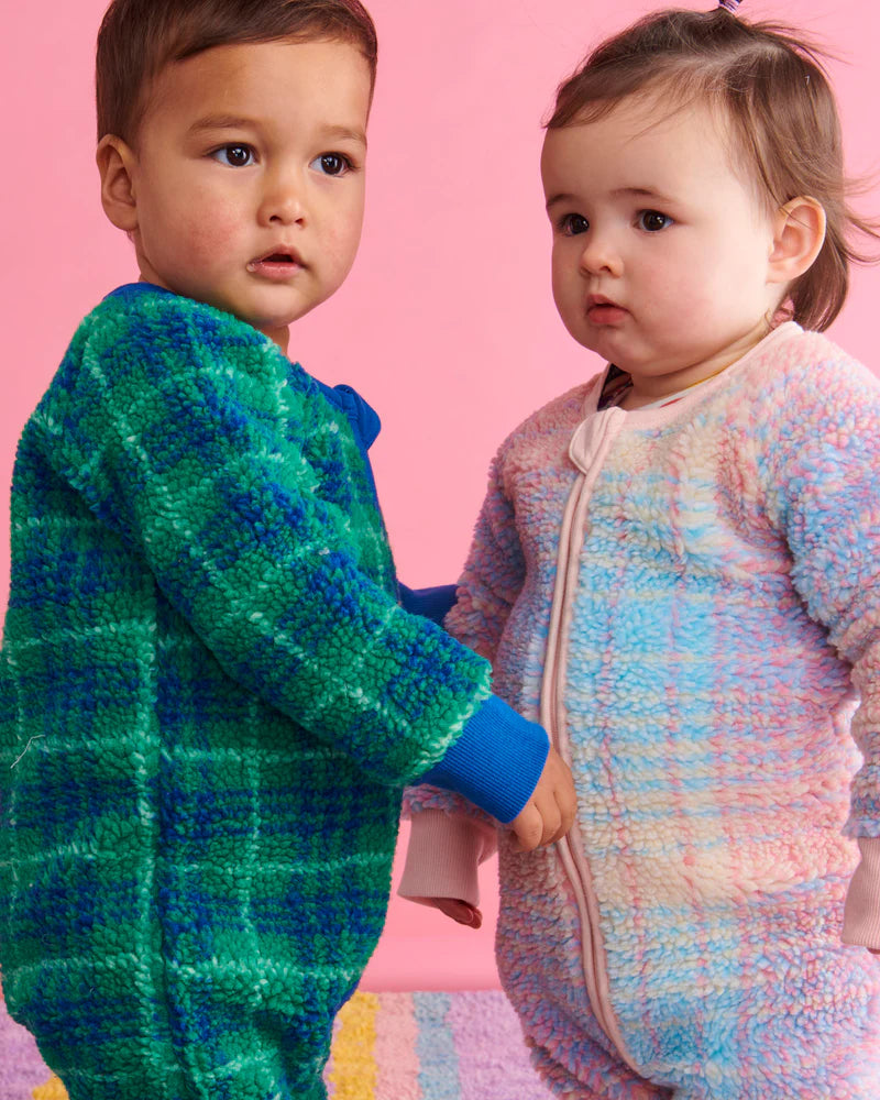 Kip and Co Long Sleeve Sherpa Zip Romper
