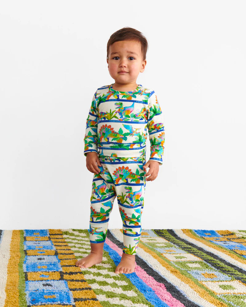 Kip and Co Drop Baby Crotch Pants - Dino