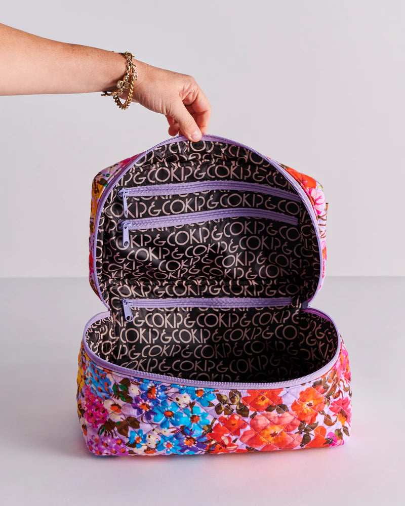 Kip and Co Quilted Toiletry Case - Forever Floral