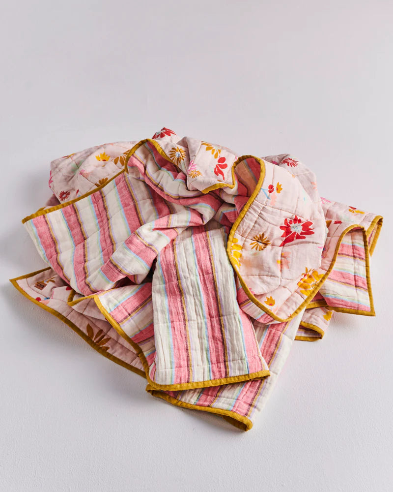 Kip and Co Linen Quilted Bedspread - Rise and Shine