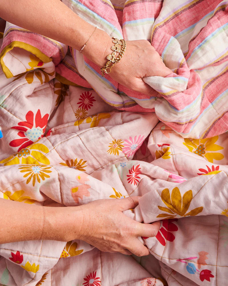 Kip and Co Linen Quilted Bedspread - Rise and Shine