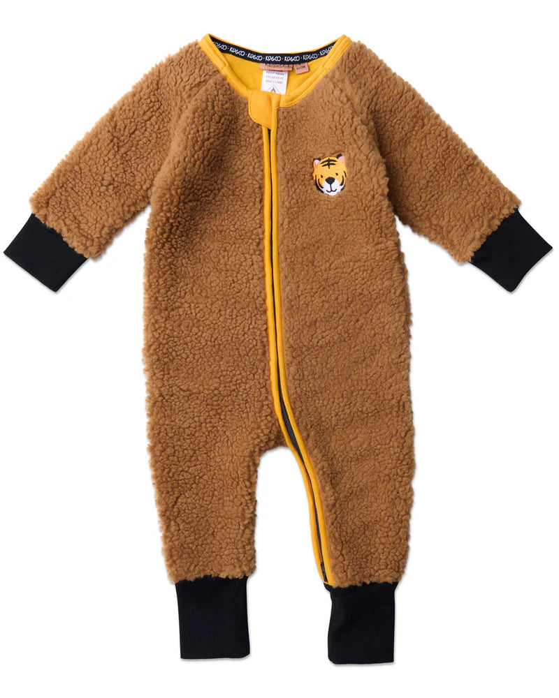 Kip and Co Long Sleeve Sherpa Zip Romper