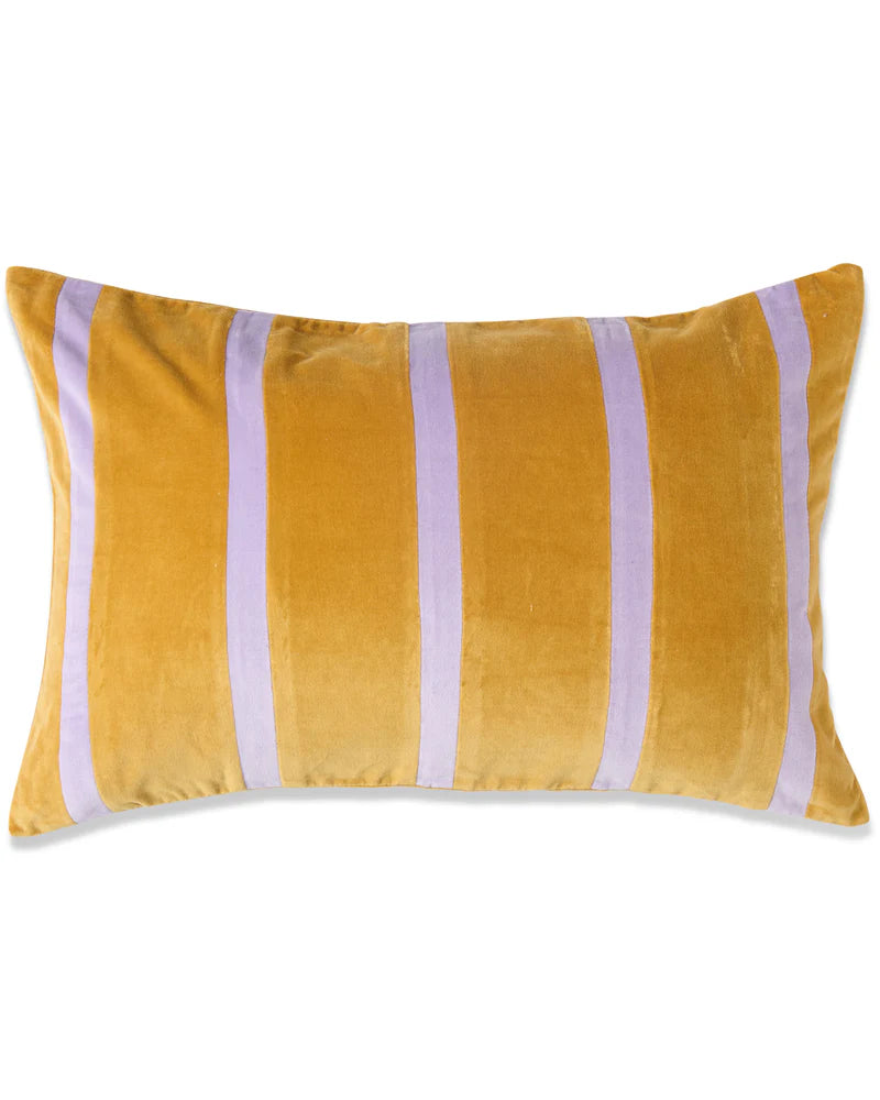 Velvet Stripe Cushion - various colours